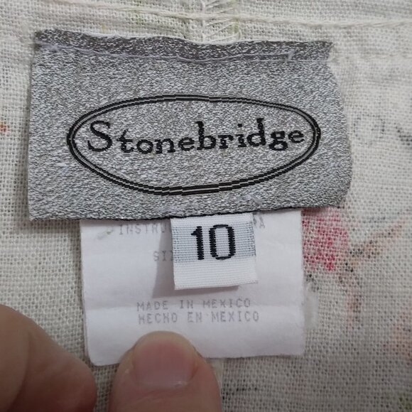 Stonebridge | VTG Linen Maxi Wrap Skirt Tropical Fish Print  | Size 10 - Picture 9 of 11